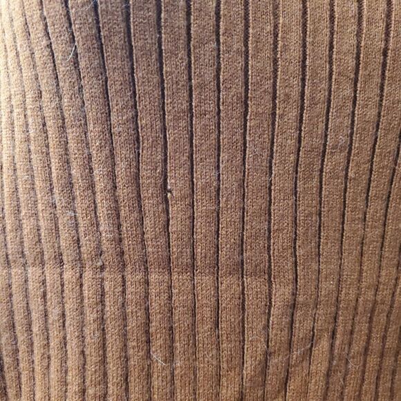 Vintage 1960 1970 Cabot Mens Rust Brown Vneck Ribbed Sweater Vest - Picture 4 of 5